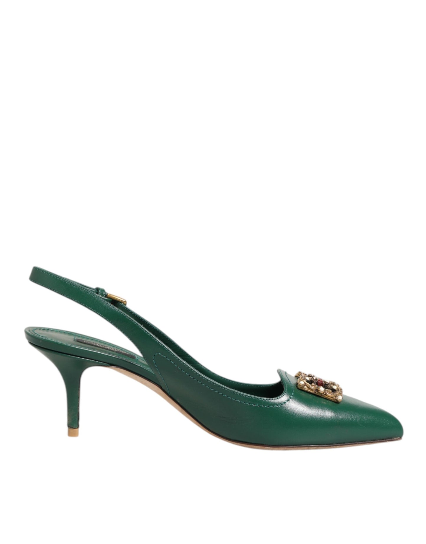 Dark Green DG Amore Slingbacks Sandals Shoes