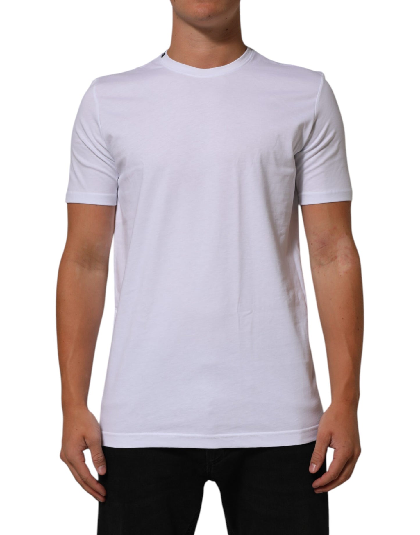 White Cotton Goodluck 2023 Crew Neck T-shirt