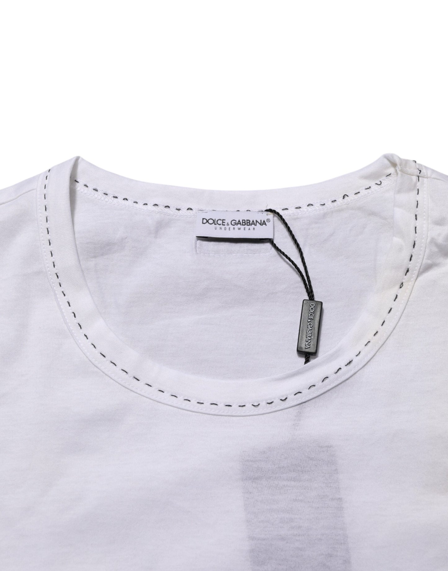 White Cotton Crew Neck Underwear Tee T-shirt