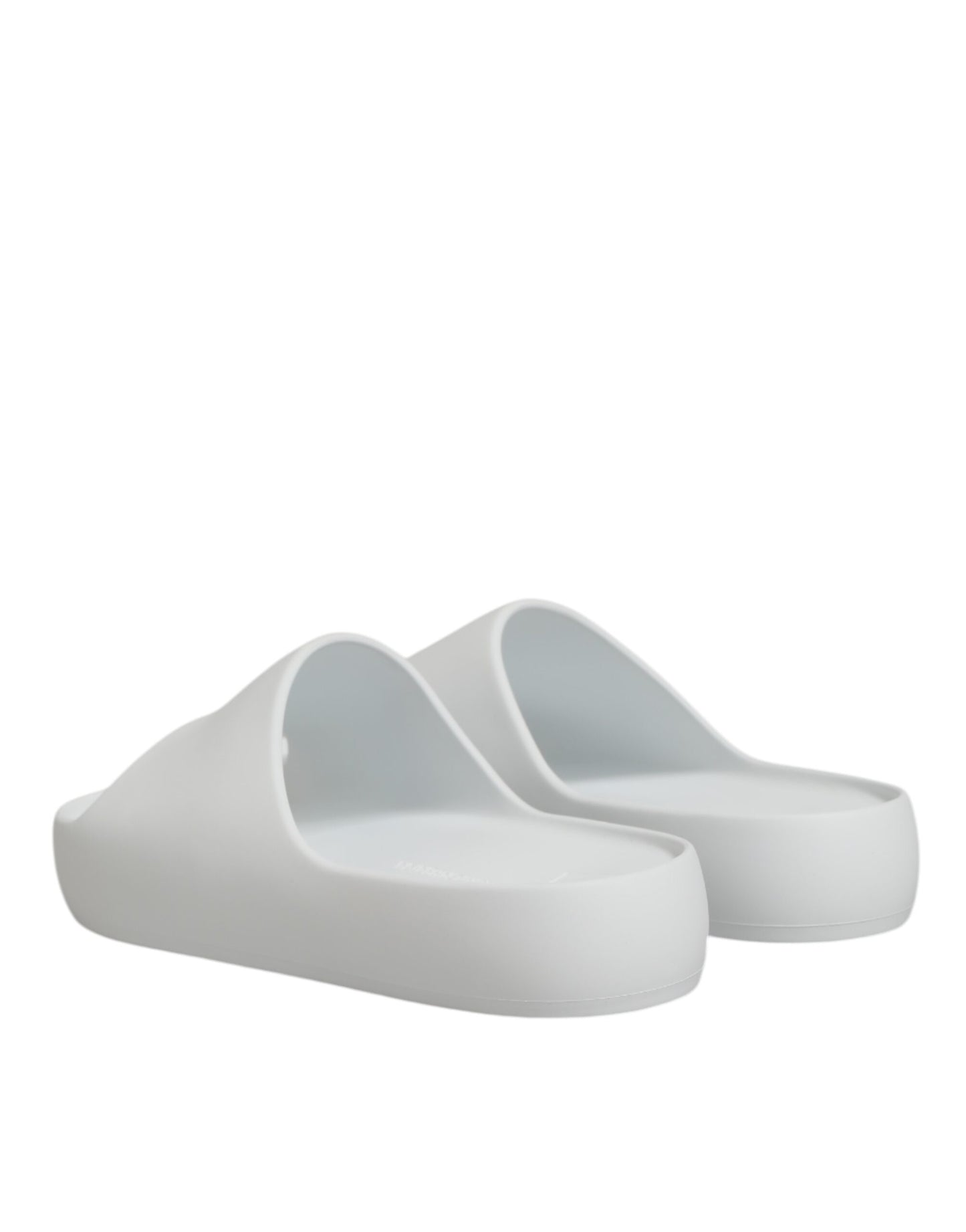 White Logo Slides Sandals Men Beachwear Shoes