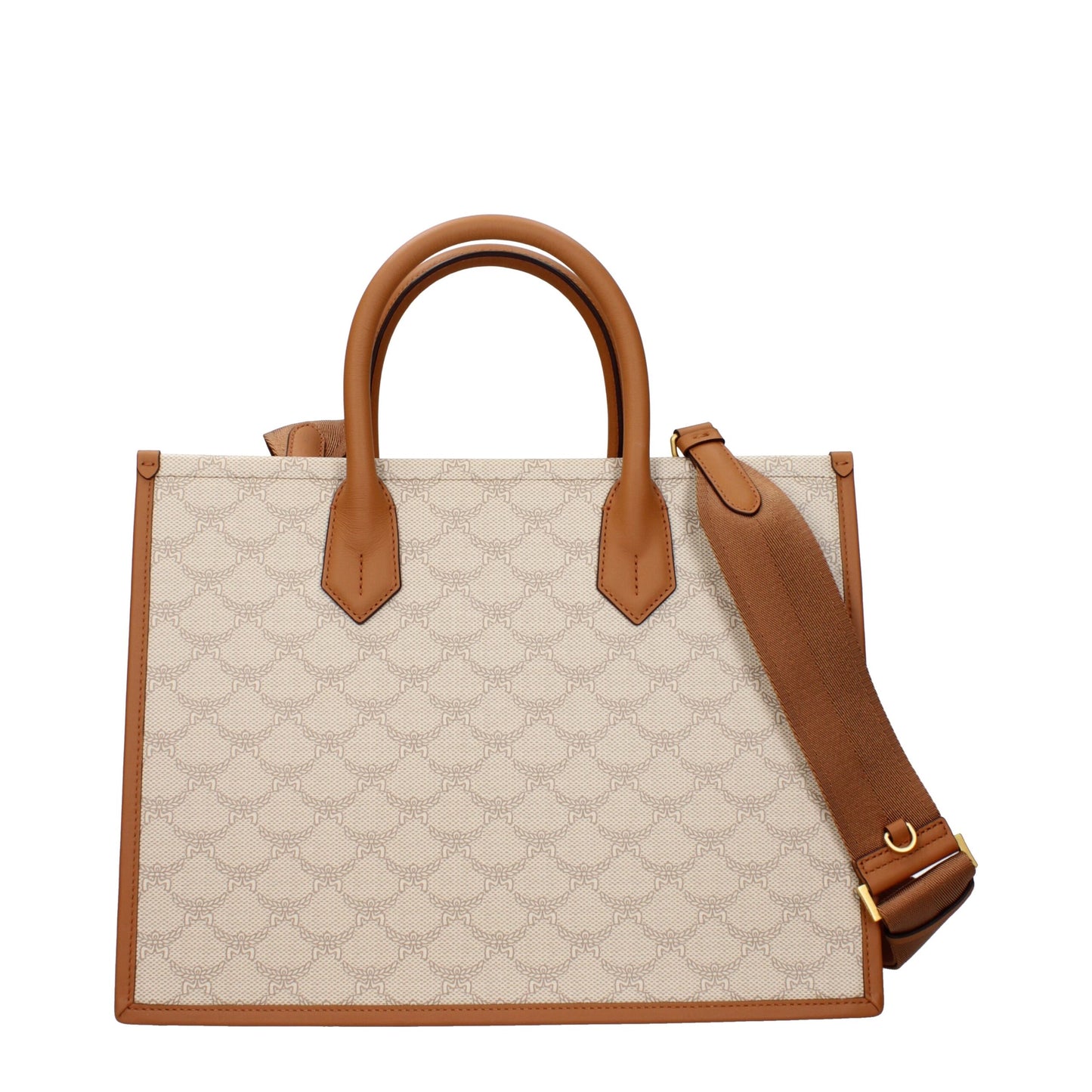 Beige Fabric Handbags