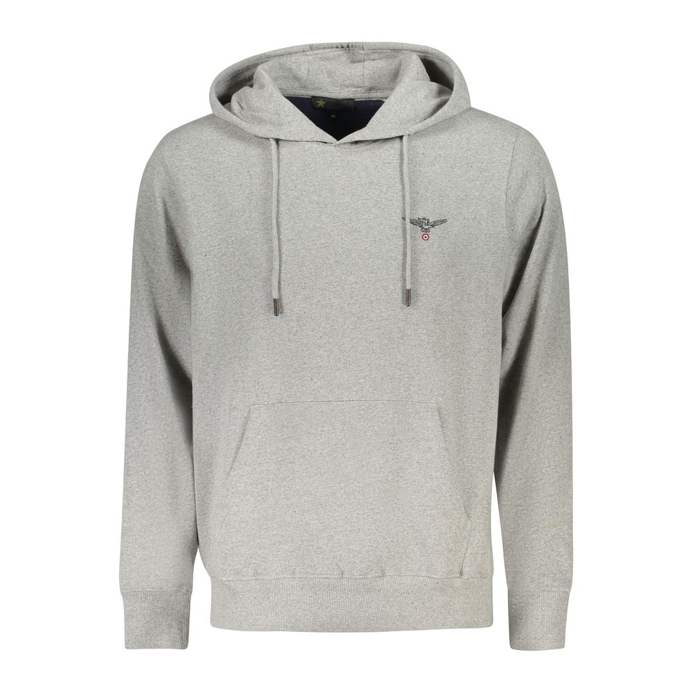 Accademia Militare Grigio Cotton Men's Hoodie Sweatshirt