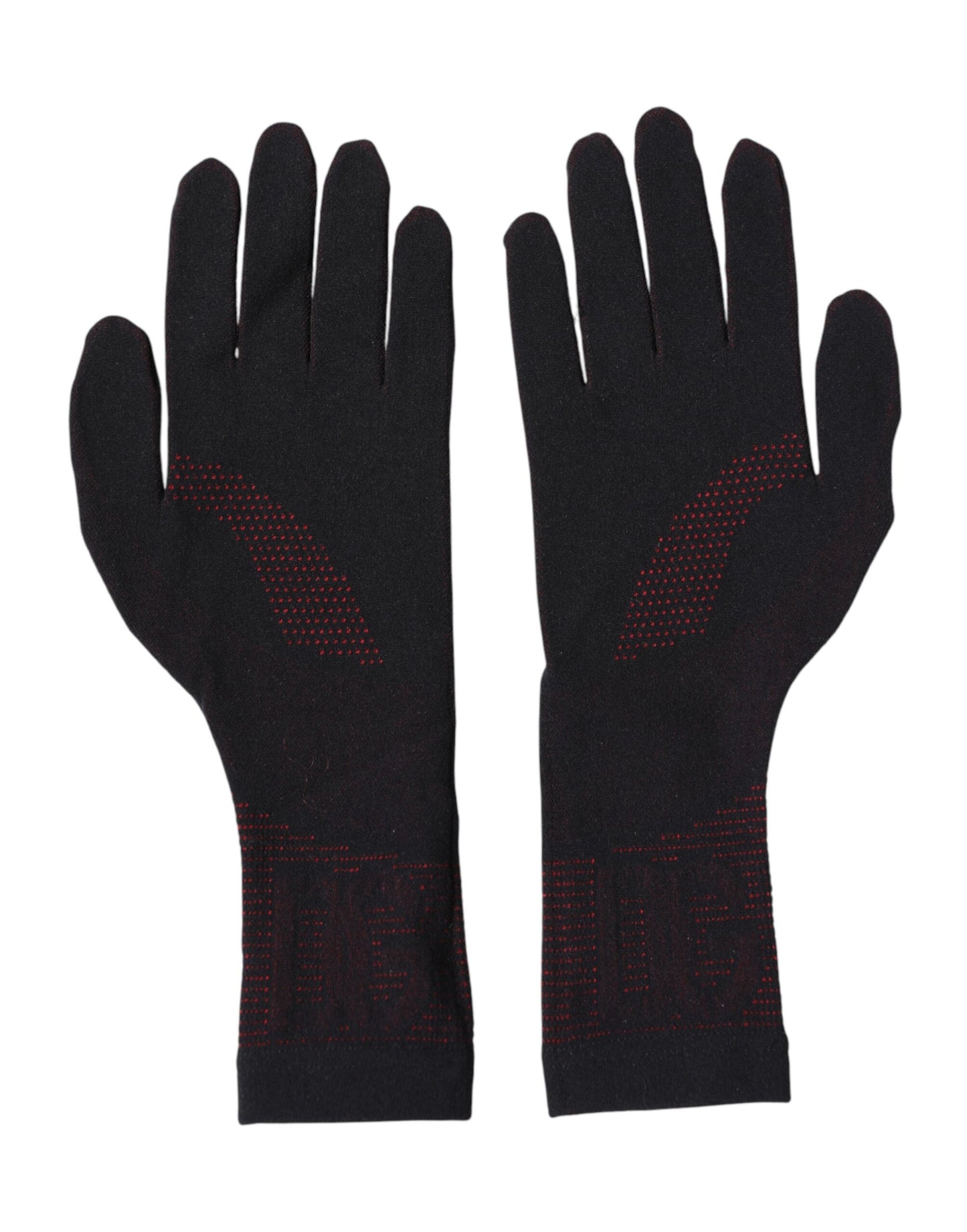Dolce & Gabbana Black DG Logo Cotton Hands Mitten Men Gloves