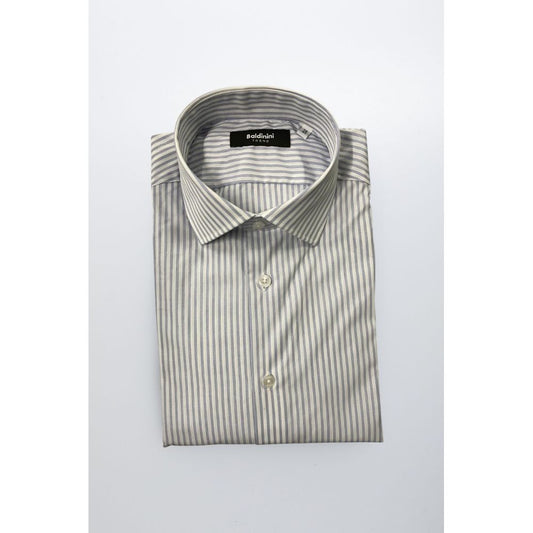 Baldinini Trend Light Blue Cotton Mens Shirt