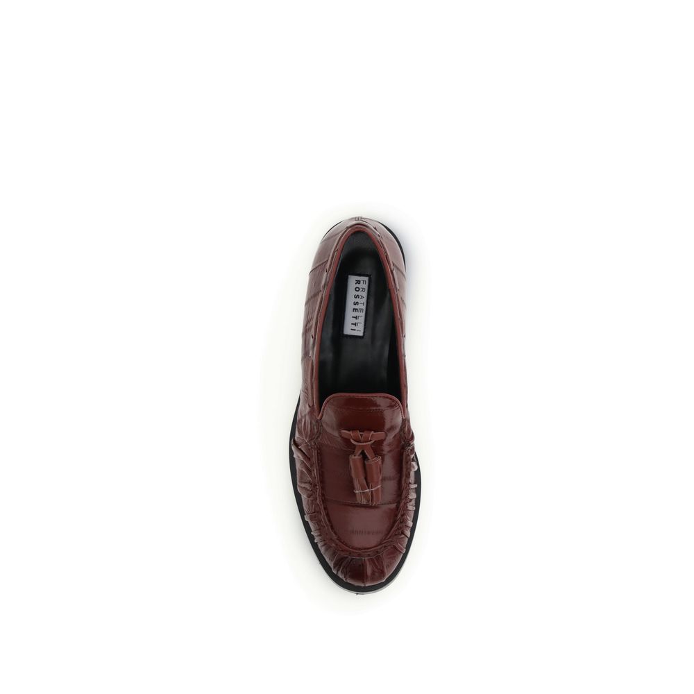Fratelli Rossetti Bordeaux Rubber Slip-On Loafers