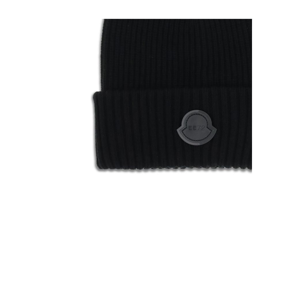 MONCLER x EDWARD ENNINFUL Black Wool Beanie