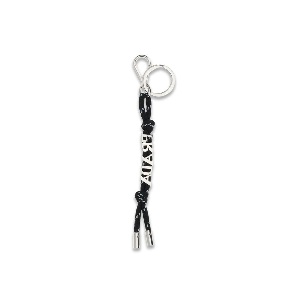 Prada Black Recycled Polyester Keychain