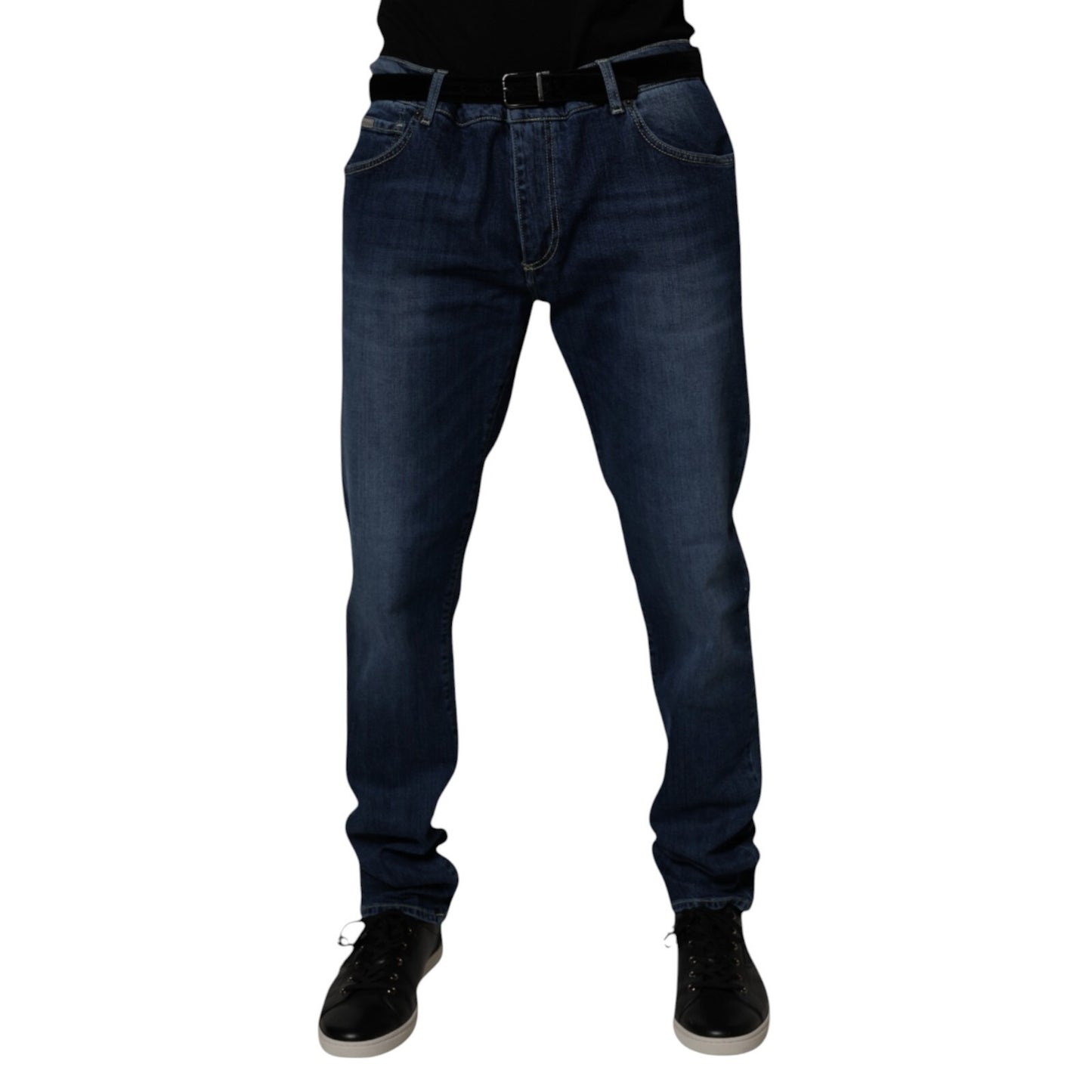 Dolce & Gabbana Blue Washed Cotton Stretch SkinnyDenim Jeans
