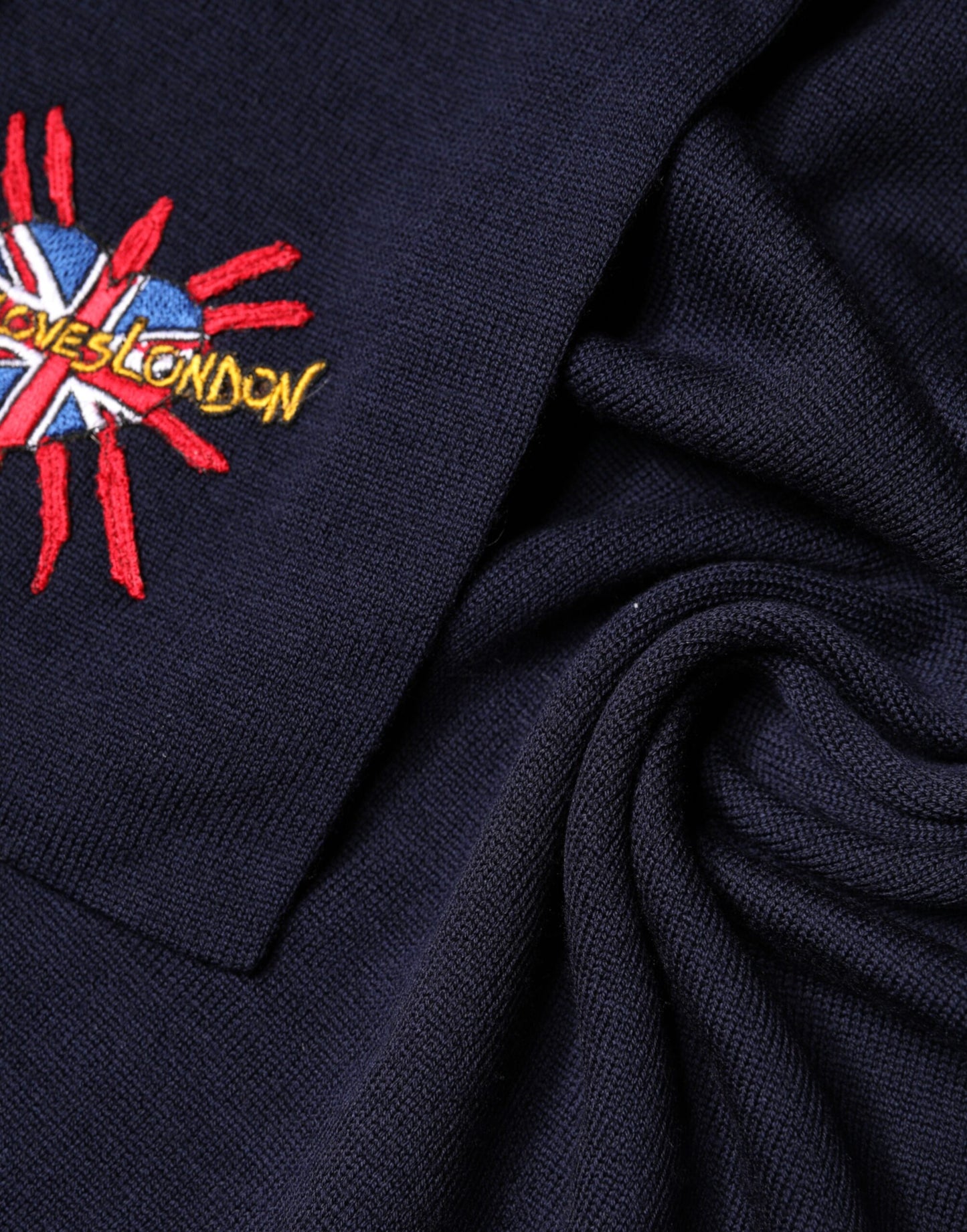 Dolce & Gabbana Blue Wool DG Loves London Neck Wrap Scarf