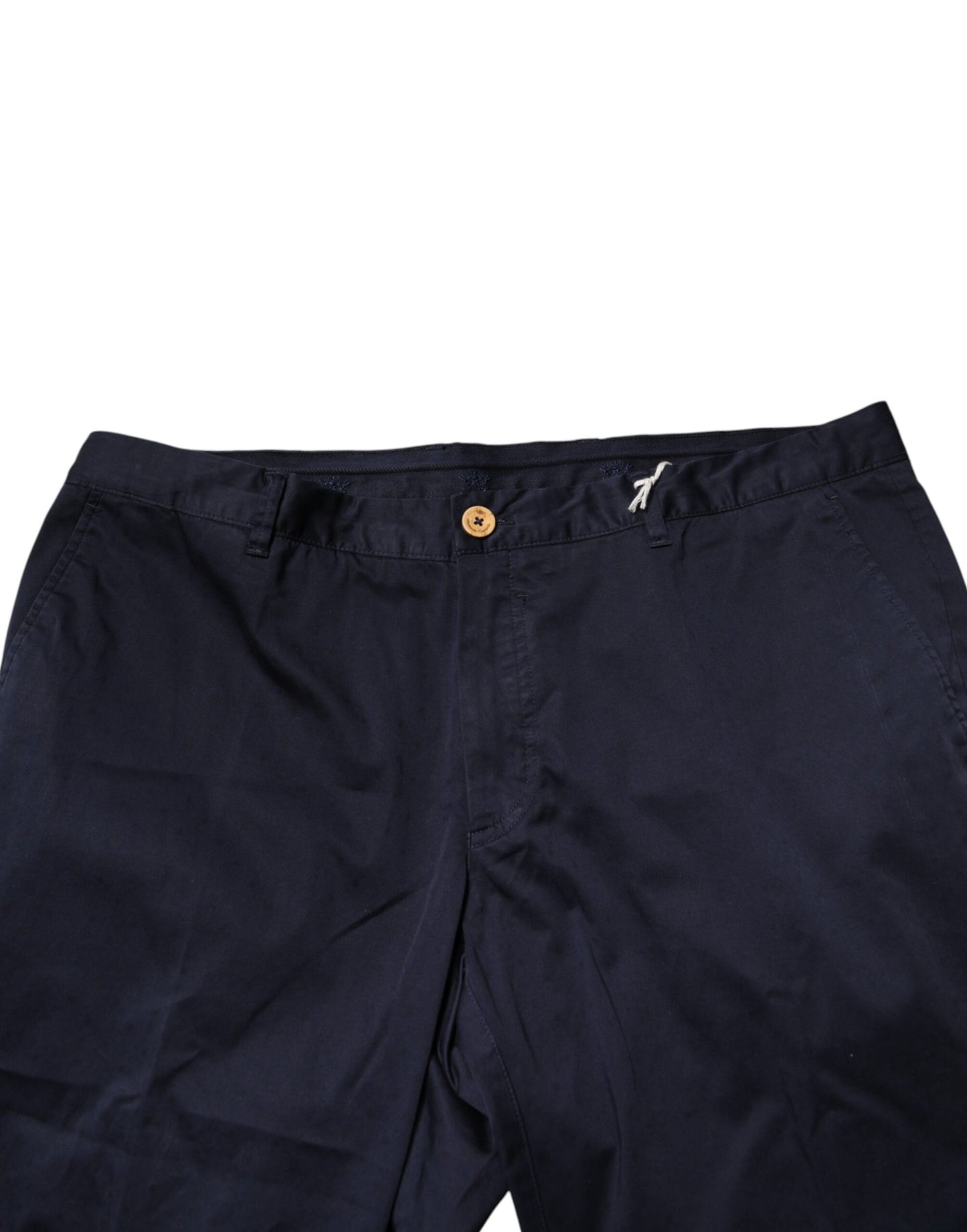 Domenico Tagliente Navy Blue Skinny Chino Mid Waist Men Pants