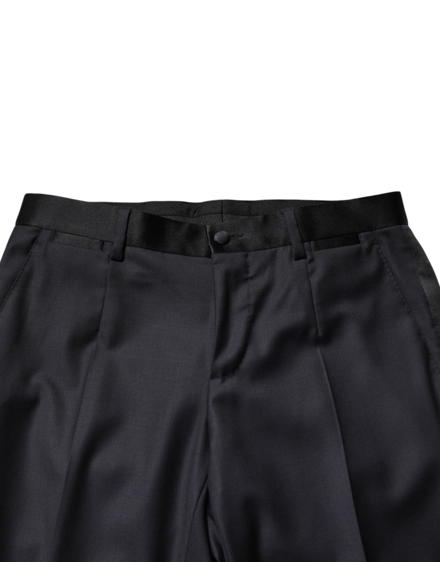 Dolce & Gabbana Blue Wool Single Breasted 3 Piece Men Suit