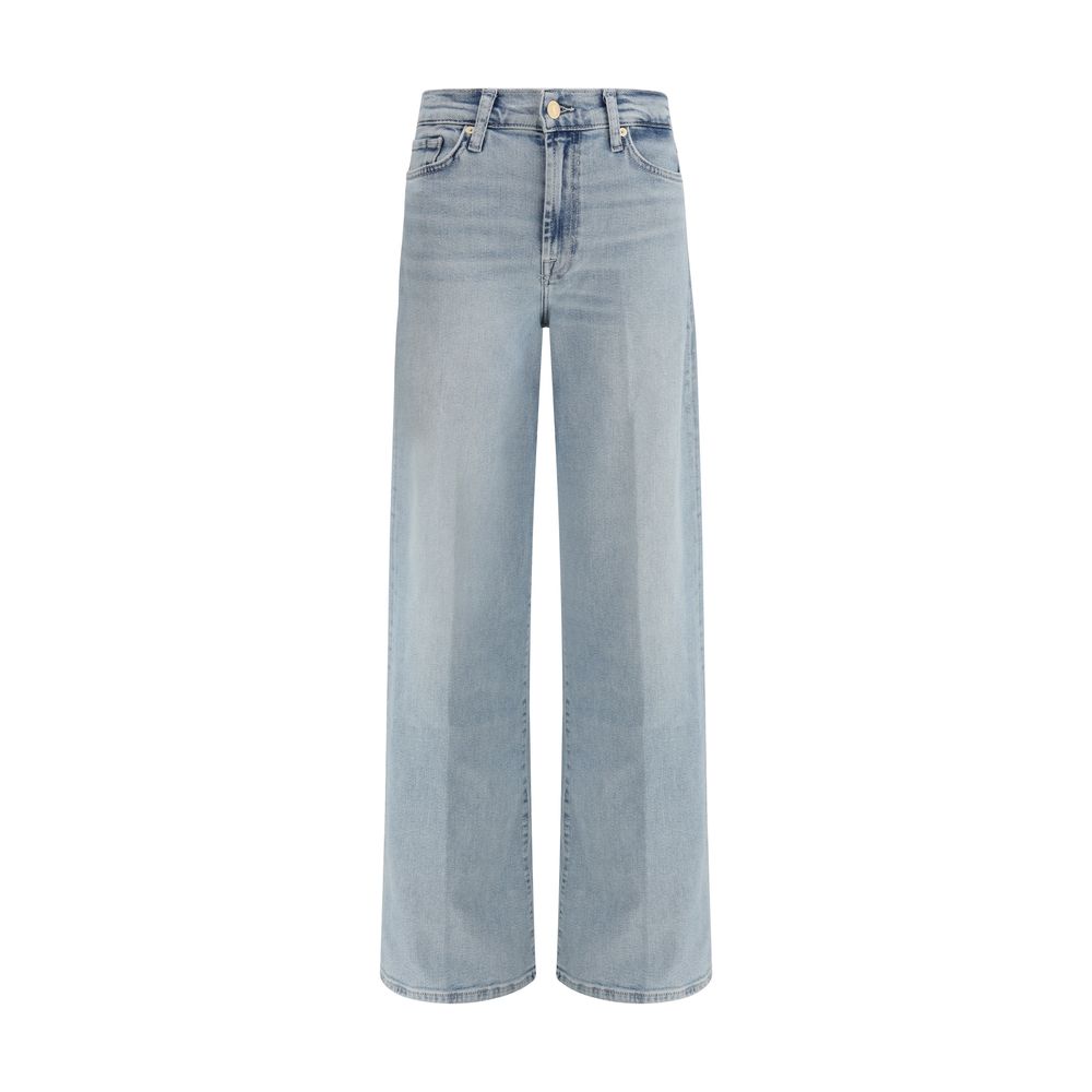 7FOR Blue Cotton Relaxed Fit Jeans