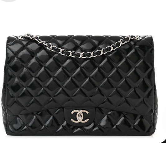 CHANEL Quilted Maxi Double Flap Black